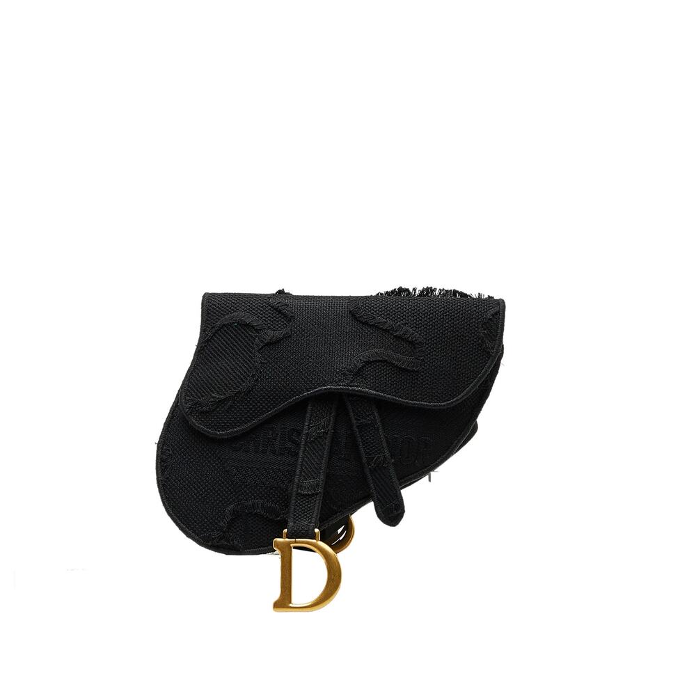 Dior Embroidered Canvas Camouflage Saddle Belt Bag